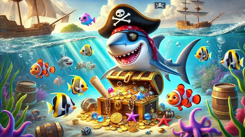 Ilustrasi permainan tembak ikan di lobi permainan FULLTOTO